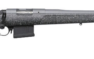 Bergara HMR Pro bolt action rifle in .22-250 Remington with 24-inch threaded barrel and grey chassis stock