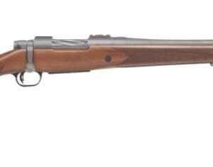 Mossberg Patriot 350 Legend bolt-action rifle with 22-inch Cerakote stainless barrel and walnut stock, right-side view