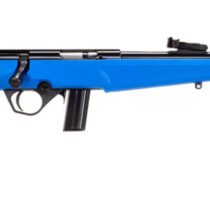 Rossi RB22 bolt-action rifle in .22 LR with 16.5-inch blued barrel and fiber optic sights, right-side view