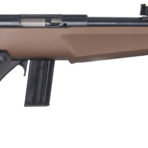 Rossi RB22 Compact bolt-action rifle in Flat Dark Earth and black with 16-inch barrel and fiber optic sights