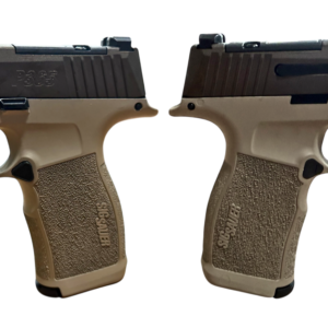 SIG SAUER P365X TWO TONE TAN 9MM PSTL 3.1" BBL 2-12RD MAGS, OPTC PLTE COVER