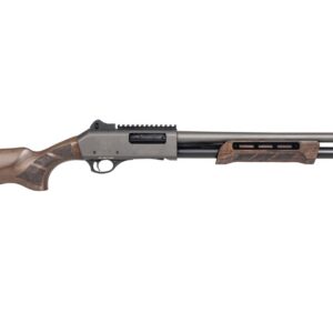 PANZER ARMS CQB PUMP 12G 18.5" GRAY/WALNUT, MLOK SIDE SADDLE, DOOR BREECHER