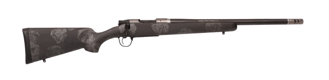 Christensen Arms Ridgeline FFT bolt-action rifle in 6mm Creedmoor with 20-inch carbon fiber barrel and carbon gray finish