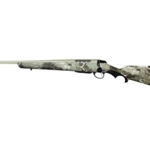 Tikka T3x LT Veil Alpine left-hand bolt-action rifle in 6.5 Creedmoor with 24-inch barrel and Veil Alpine camo stock