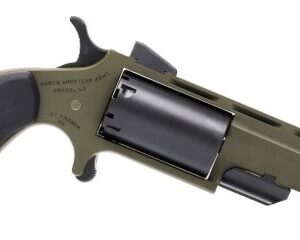 NAA HUNTSMAN MINI-REVOLVR - 22WMR 2" FIXED OD GRN RUBBER