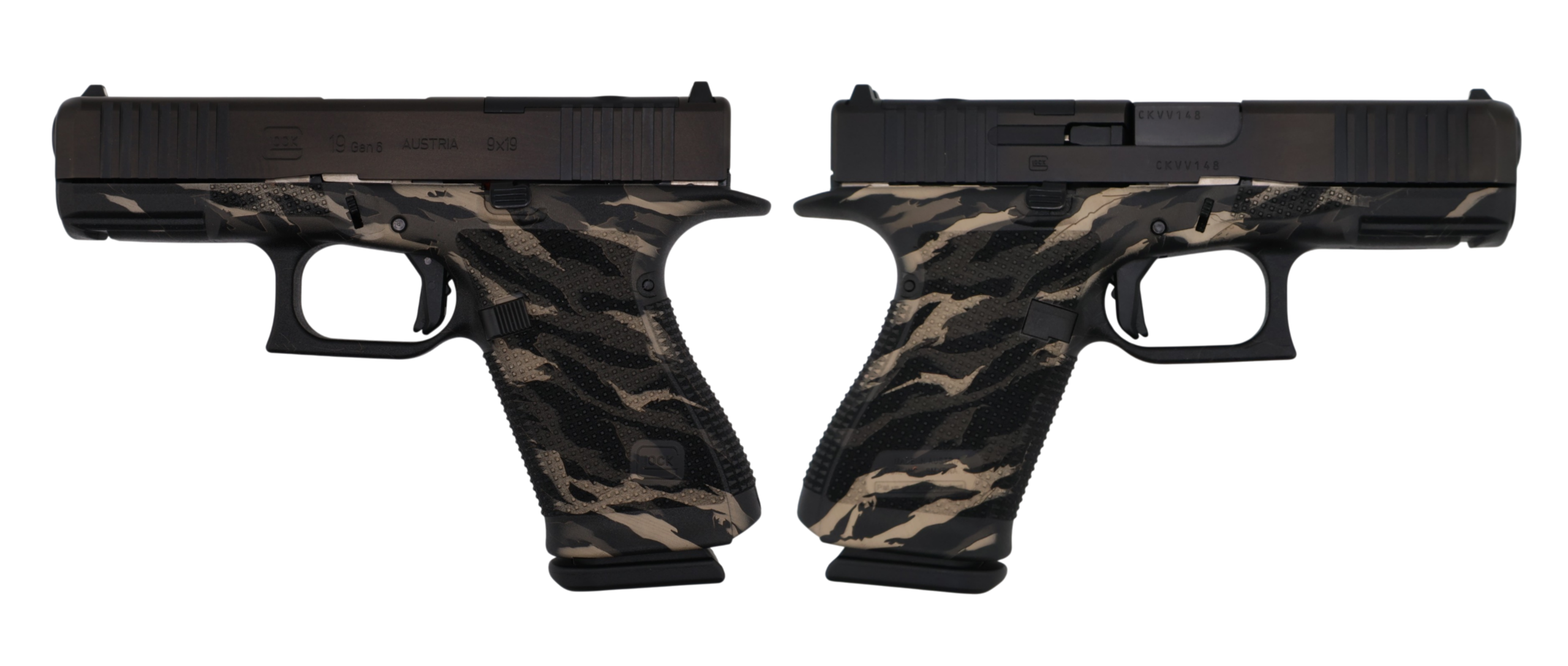 GLOCK 19 GEN6 ORS 9MM PISTOL TIGER STRIPE 4" FXD COMM 3-15RD MAGS